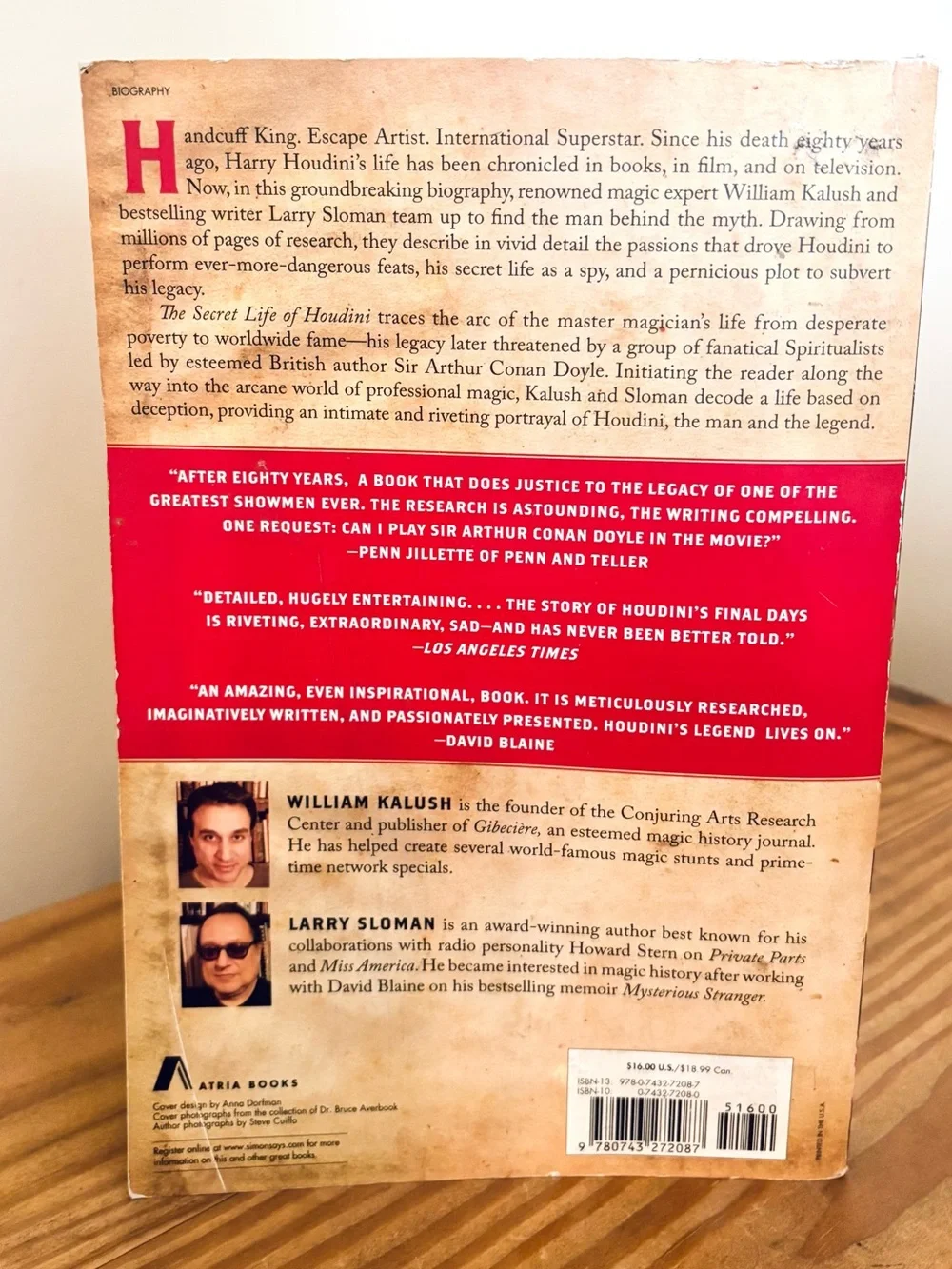 💥 The Secret Life of Houdini by William Kalush & Larry Sloman